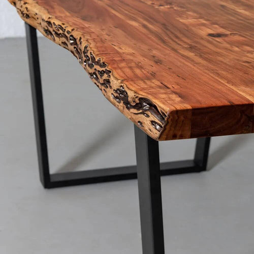 Acacia Natural Wood Live Edge Dining Table