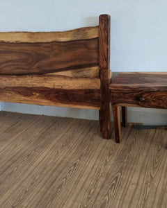 Live Edge Wooden Bed