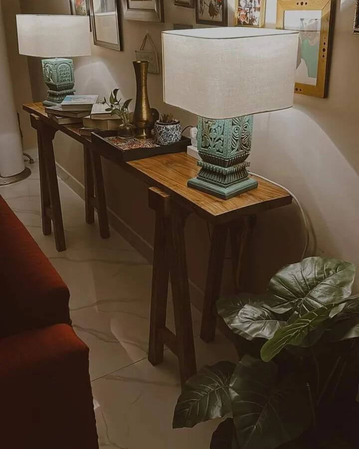 Rustic 8-Legged Entryway Console