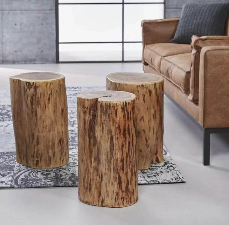 Acacia Tree Trunk Side Table