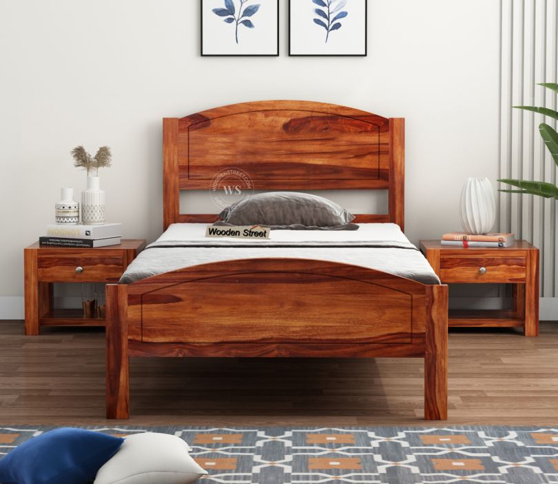 Zoey Single Bed (Honey Finish)