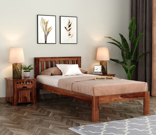 Venus shisham Single Bed (Honey Finish)