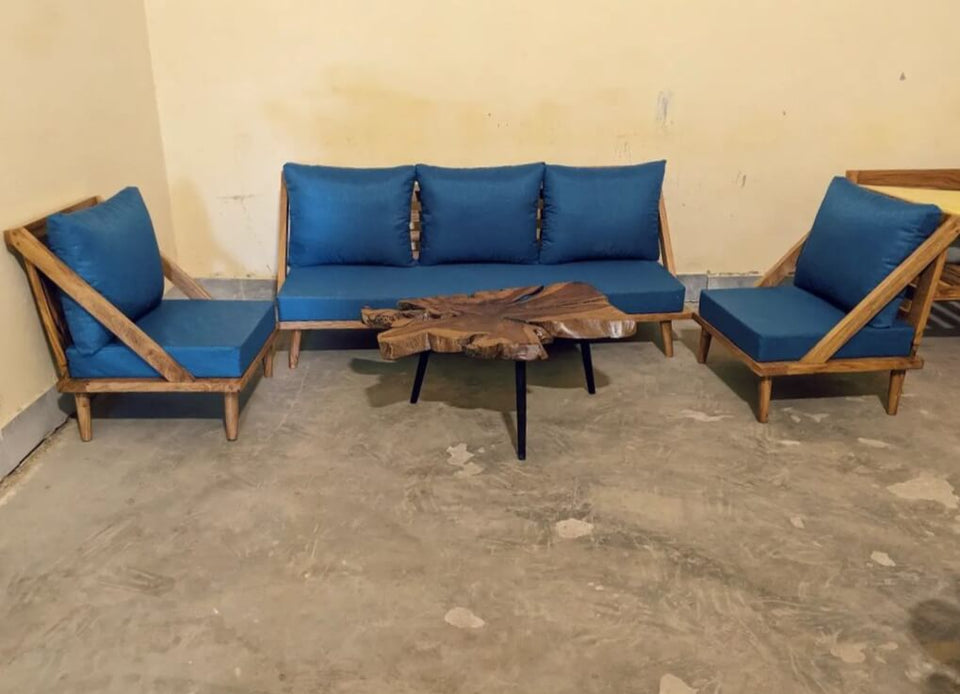 Indigo Wooden Sofa