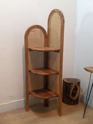 Rattan Corner Shelves