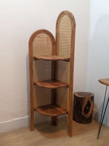 Rattan Corner Shelves