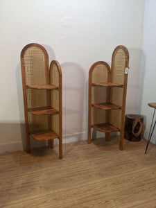 Rattan Corner Shelves