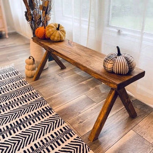 Handmade Rustic Farmhouse Bench