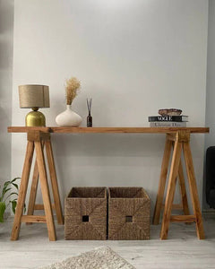 Rustic 8-Legged Entryway Console