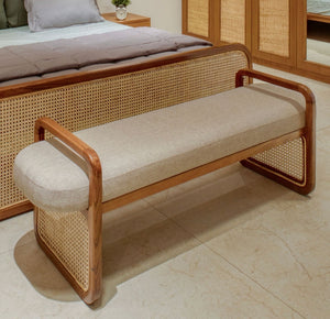 Sufi Rattan Bench