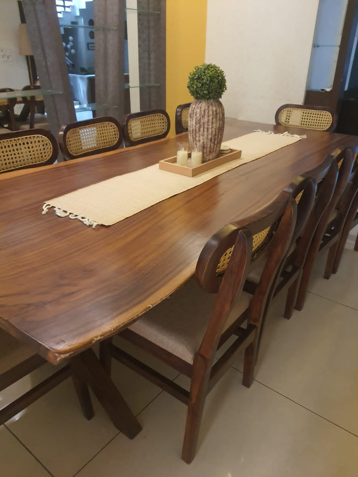 Riwaaj Dining Set with live Edge Table